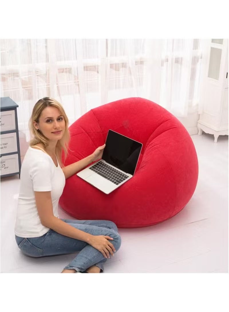 حصريا كرسي استلقاء قابل للنفخ غير محشو بحبيبات بني - Image 5